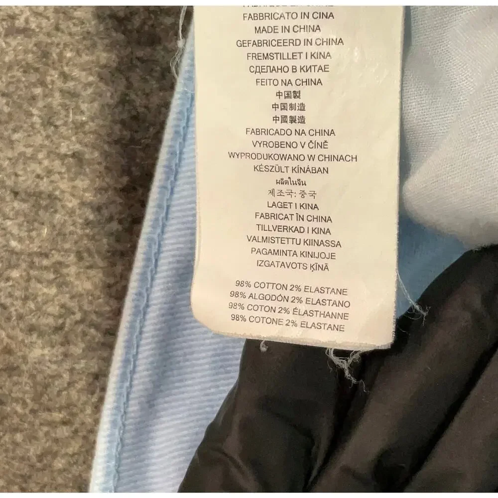 Michael Kors Izzy Cropped Skinny Jeans Light Baby Blue Stretch Pants Sz. 14